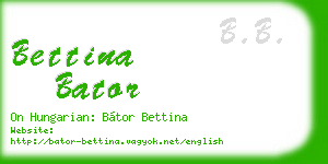 bettina bator business card